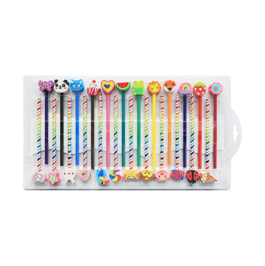 Mont Marte Party Pencil & Eraser Set - 48 piece pencil & eraser