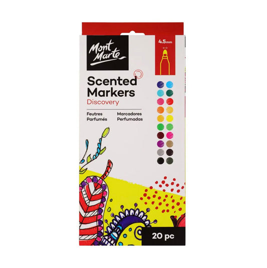 Mont Marte Scented Markers Discovery 4.5mm (0.17in) Tip 20pc - front view