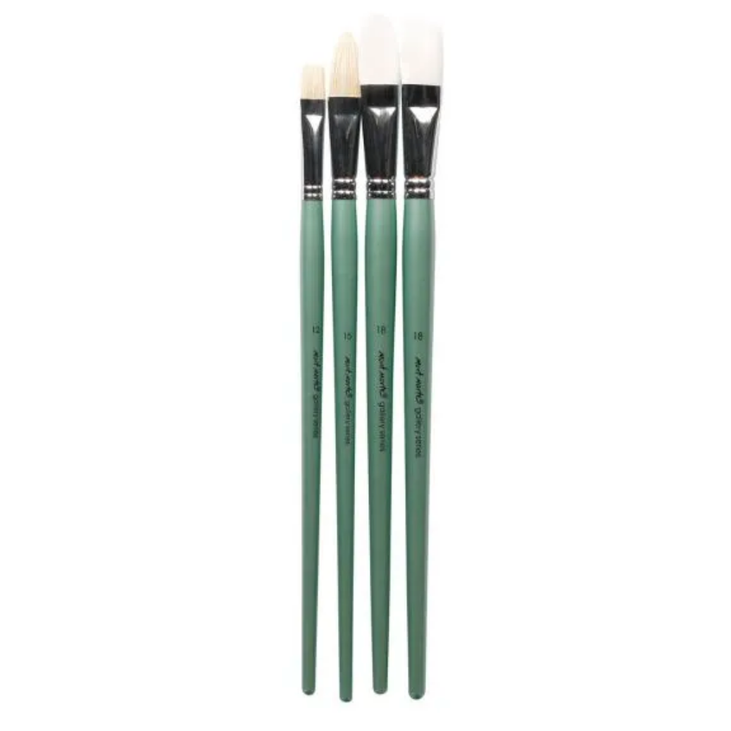 Mont Monte Brush Set Gallery Series Brush Set For Oil Paints 4pc - taklon & hog hair
