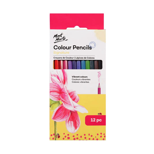 Mont Marte Colour Pencils 12pc - front view