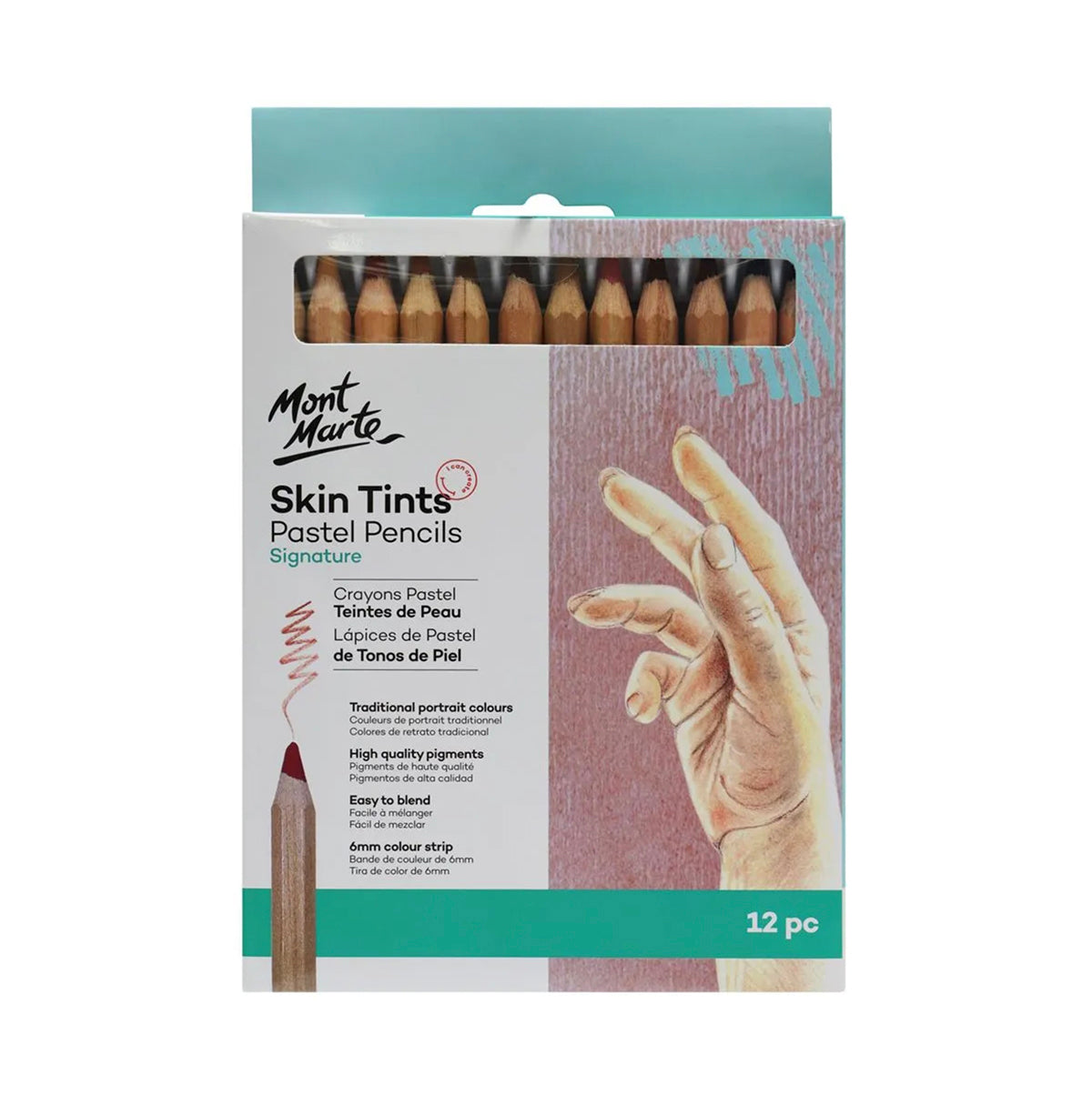 Mont Marte Skin Tints Pastel Pencils - front view