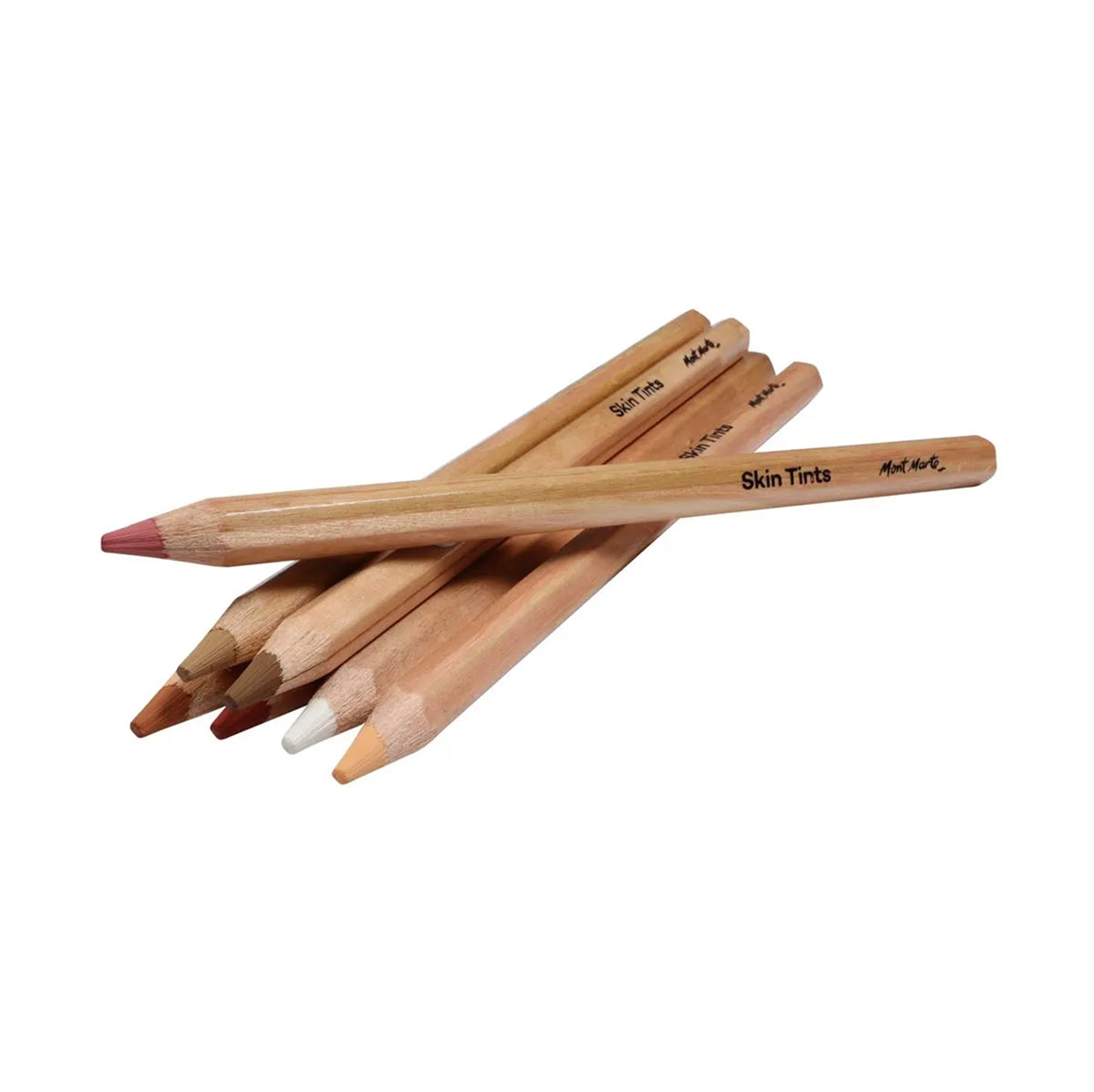 Mont Marte Skin Tints Pastel Pencils - natural wood pencils