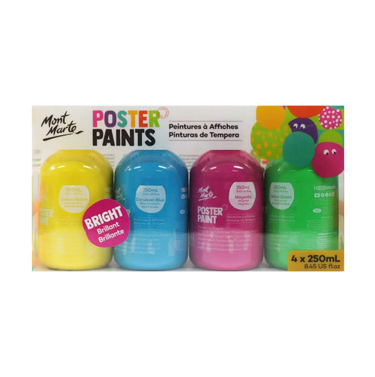 Mont Marte Poster Paint Set - Brights - front view