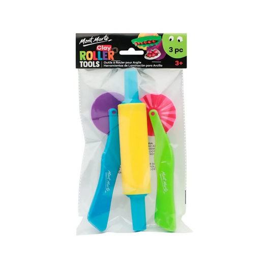 Mont Marte Kids Clay Roller Tools 3pc - front view