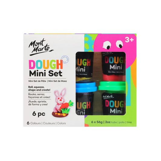 Mont Marte Modelling Dough Mini Set 6 Piece - front view