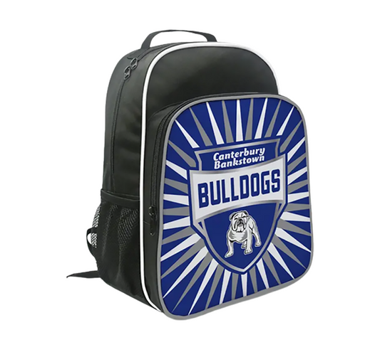School Bag NRL Backpack Shield Canterbury Bulldogs