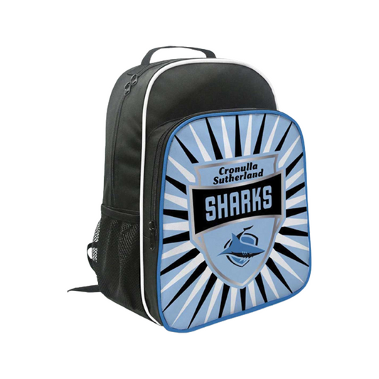 School Bag NRL Backpack Shield Cronulla Sharks