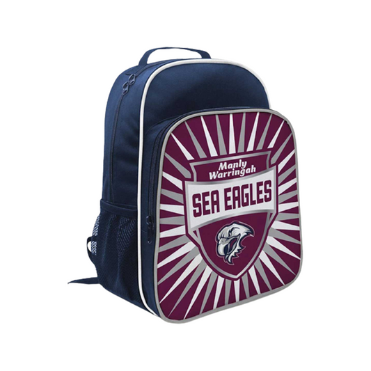 School Bag NRL Backpack Shield Manly Sea Eagles