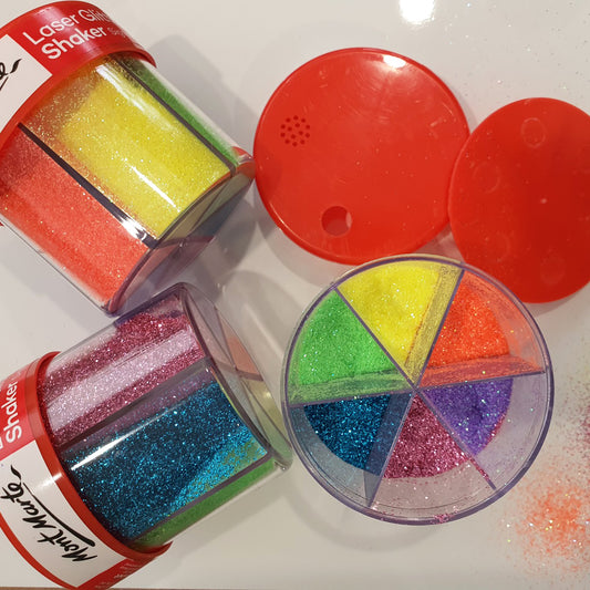 Mont Marte Laser Glitter Shaker- 6 compartments